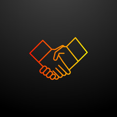 Poster - handshake nolan icon. Elements of insurance set. Simple icon for websites, web design, mobile app, info graphics