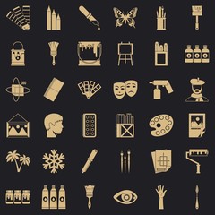 Poster - Art university icons set. Simple set of 36 art university vector icons for web for any design