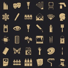 Poster - Applied art icons set. Simple set of 36 applied art vector icons for web for any design