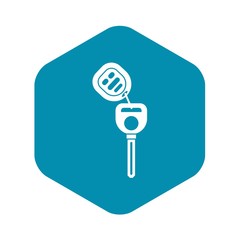 Poster - Car key with remote control icon in simple style on a white background vector illustration