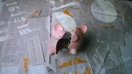 Poster - Opening piggy bank savings