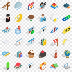 Poster - Calendar icons set. Isometric style of 36 calendar vector icons for web for any design