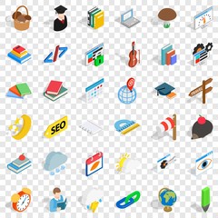 Poster - Screen icons set. Isometric style of 36 screen vector icons for web for any design