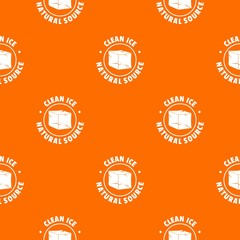Poster - Ice cube pattern vector orange for any web design best