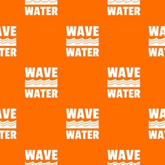 Poster - Wave water pattern vector orange for any web design best