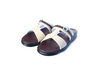 Leather Sandals On Isolated White