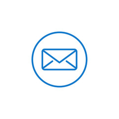 Aufkleber - Email Icon. envelope icons in modern design style for web site and mobile app Vector Illustration. email logo design inspiration