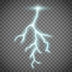 Wall Mural - Lightning or thunderstorm template. Energy electrical discharge