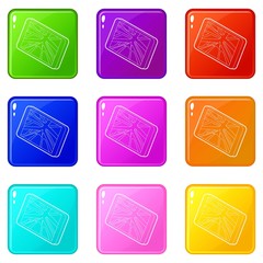 Poster - Navigator icons set 9 color collection isolated on white for any design