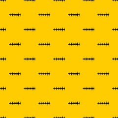 Poster - Music sound waves pattern seamless vector repeat geometric yellow for any design