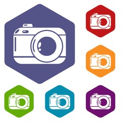 Poster - Photo camera icon. Simple illustration of photo camera vector icon for web