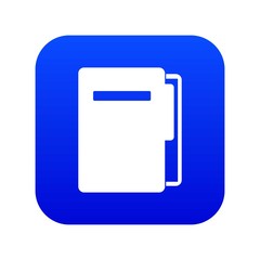 Poster - File folder icon digital blue for any design isolated on white vector illustration