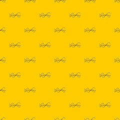Poster - Sound waves pattern seamless vector repeat geometric yellow for any design