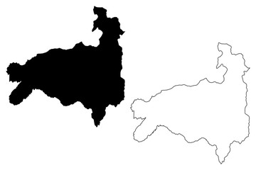 Loja Province (Republic of Ecuador, Provinces of Ecuador) map vector illustration, scribble sketch Loja map....