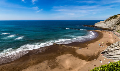 Canvas Print - beach in nazare portugal