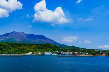 Wall Mural - landscape of Sakurajima island in Kagoshima Japan 