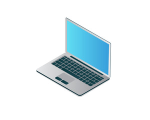 Wall Mural - laptop isometric creative illustration vector of graphic , laptop isometric illustration vector , la
