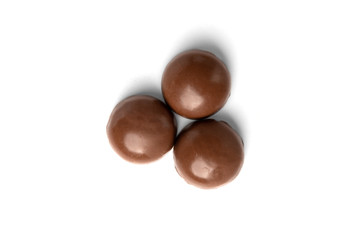 Wall Mural - Chocolate sweet isolated on white background.