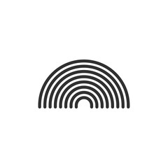 Aufkleber - Rainbow Icon Flat Vector Illustration