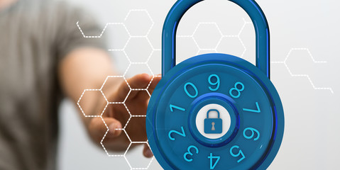 security data code digital in hand