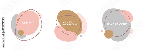 Fotografía Vector set of abstract creative backgrounds in minimal trendy style with copy sp