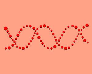 Wall Mural - Abstract structure of human DNA. Vector DNA.