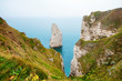 Colorful cliffs of Atlantic coas in Etretat, France