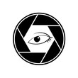 eye with shutter cam symbol