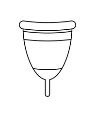 Sticker - menstrual cup female isolated icon