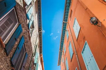 Picturesque view of the streets of Collioure, France