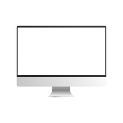 Leinwandbilder - Screen computer monitor. Computer display isolated on white background