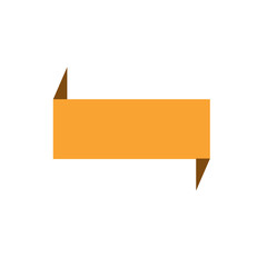 Aufkleber - yellow ribbon banner on white background. yellow ribbon banner sign.