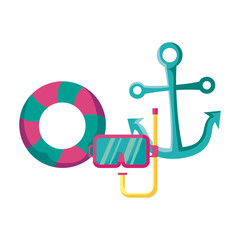 Sticker - snorkel with float and anchor