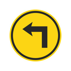 Poster - Road sign vector icon isolated. direction arrow sign, Detour icon isolated, vector illustration