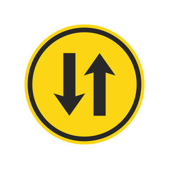 Poster - Road sign vector icon isolated. direction arrow sign, Detour icon isolated, vector illustration