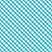 Gingham Seamless Check Cross Weave Pattern, Aqua And White, EPS8 Includes Pattern Swatch That Seamlessly Fills Any Shape, For Arts, Crafts, Fabrics, Picnics, Home Decor, Scrapbooks.