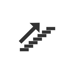 Poster - Stairs up symbol. Stairs icon upward, downward, isolated vector illustration