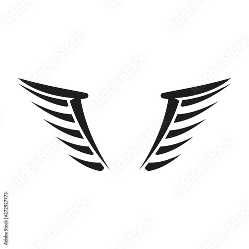 wings icon isolated on white background. vector illustration