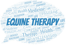Equine Therapy Word Cloud. Wordcloud Made With Text Only.