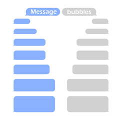 Poster - Message bubbles. Interface for chat.