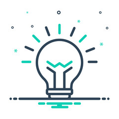 mix icon for lightbulb idea