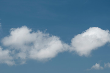 fluffy clouds on a sunny day