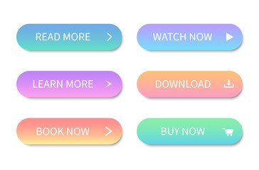 Aufkleber - Set of modern colorful buttons. Buttons for web site and ui.