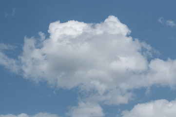 fluffy clouds on a sunny day