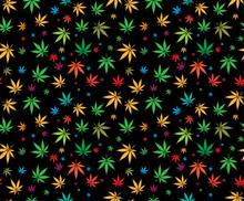 Seamless Marijuana Cannabis Pattern Vector Image    Illustration