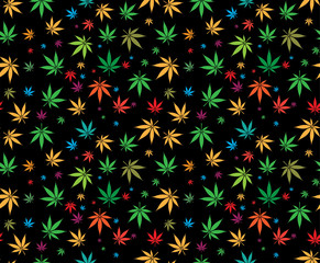seamless marijuana cannabis pattern vector image illustration