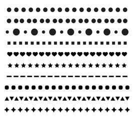 Wall Mural - dotted line icon on white background. flat style. set dotted line icon for your web site design, log