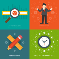 Poster - Website promotion banners templates and flat icons design.