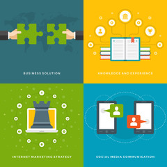 Poster - Website promotion banners templates and flat icons design.