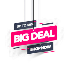 Poster - Vector illustration end of season sale banner template design, big deal special offer